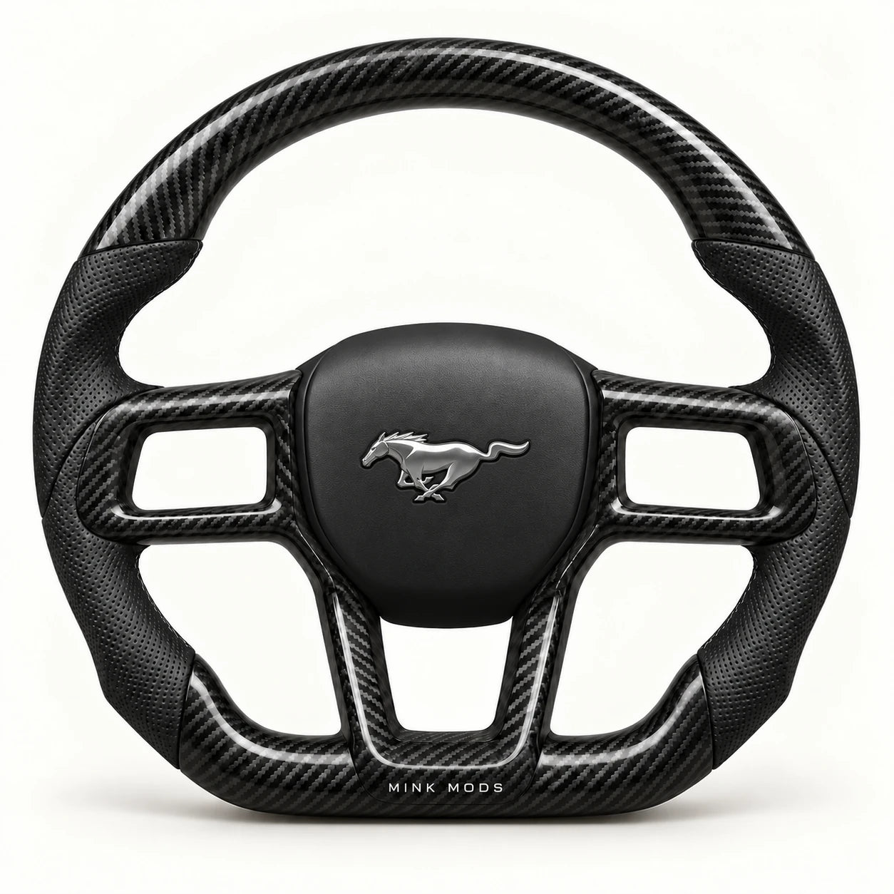 Carbon Steering Wheel for Mustang S650 · Branding mockup